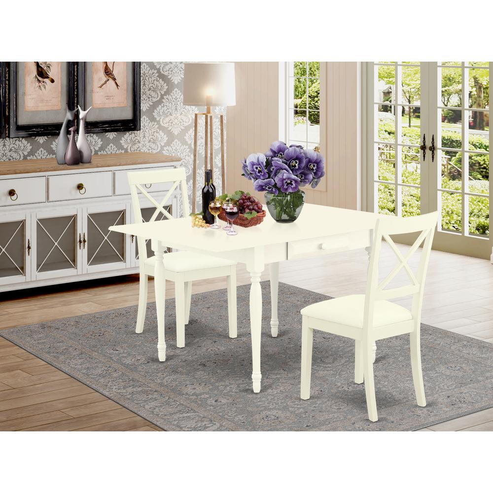 Dining Room Set Linen White, MZBO3-LWH-LC. Picture 2