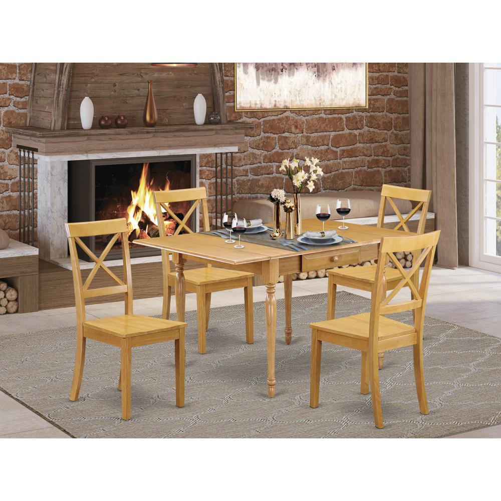 Dining Room Set Oak, MZBO5-OAK-W. Picture 2