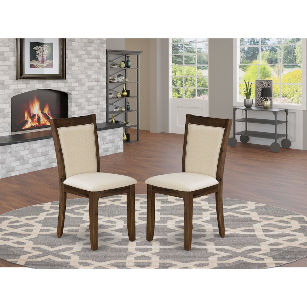 3 Pc Dining Set  Consist of a Round Kitchen Table and 2 Parson Chairs. Picture 5