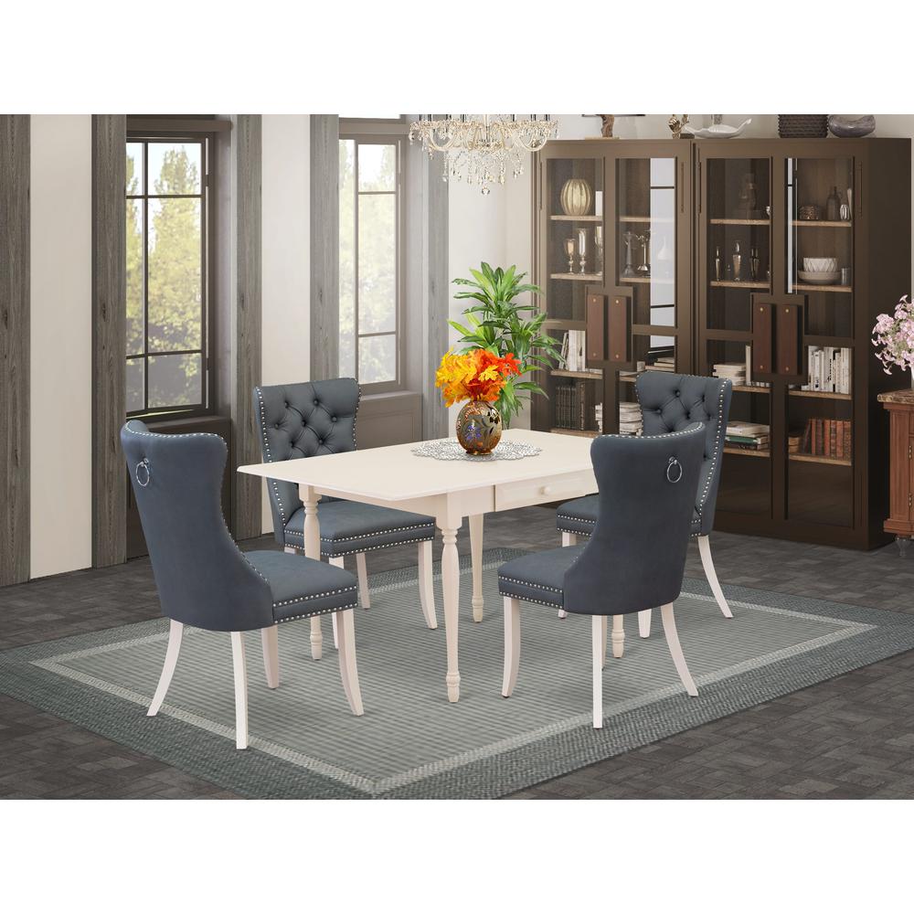 5 Piece Dining Room Set Consists of a Rectangle Kitchen Table with Dropleaf. Picture 7