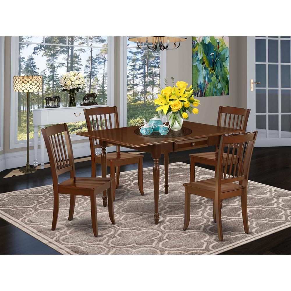 Dining Room Set Mahogany, MZDA5-MAH-W. Picture 2