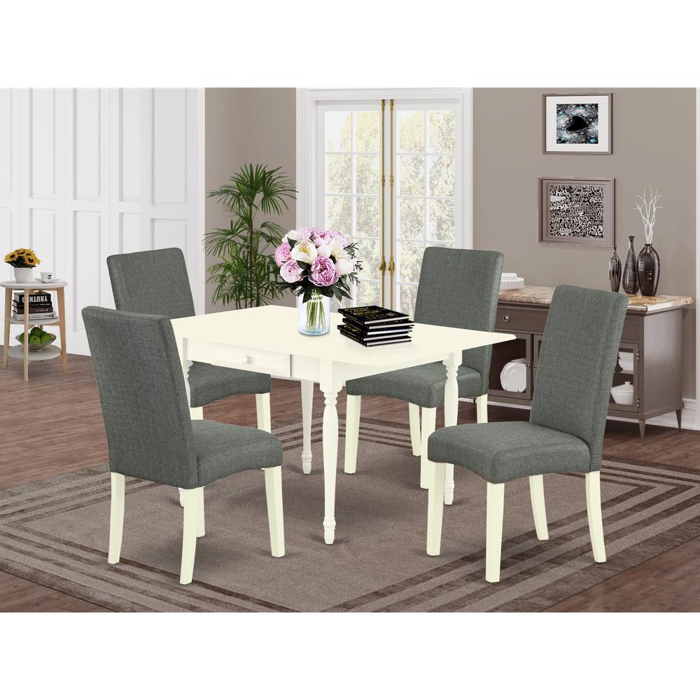 Dining Room Set Linen White, MZDR5-LWH-07. Picture 2