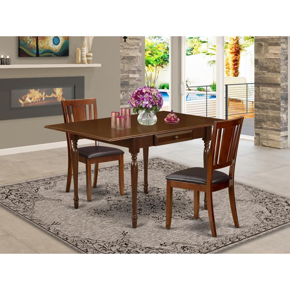 Dining Room Set Mahogany, MZDU3-MAH-LC. Picture 2