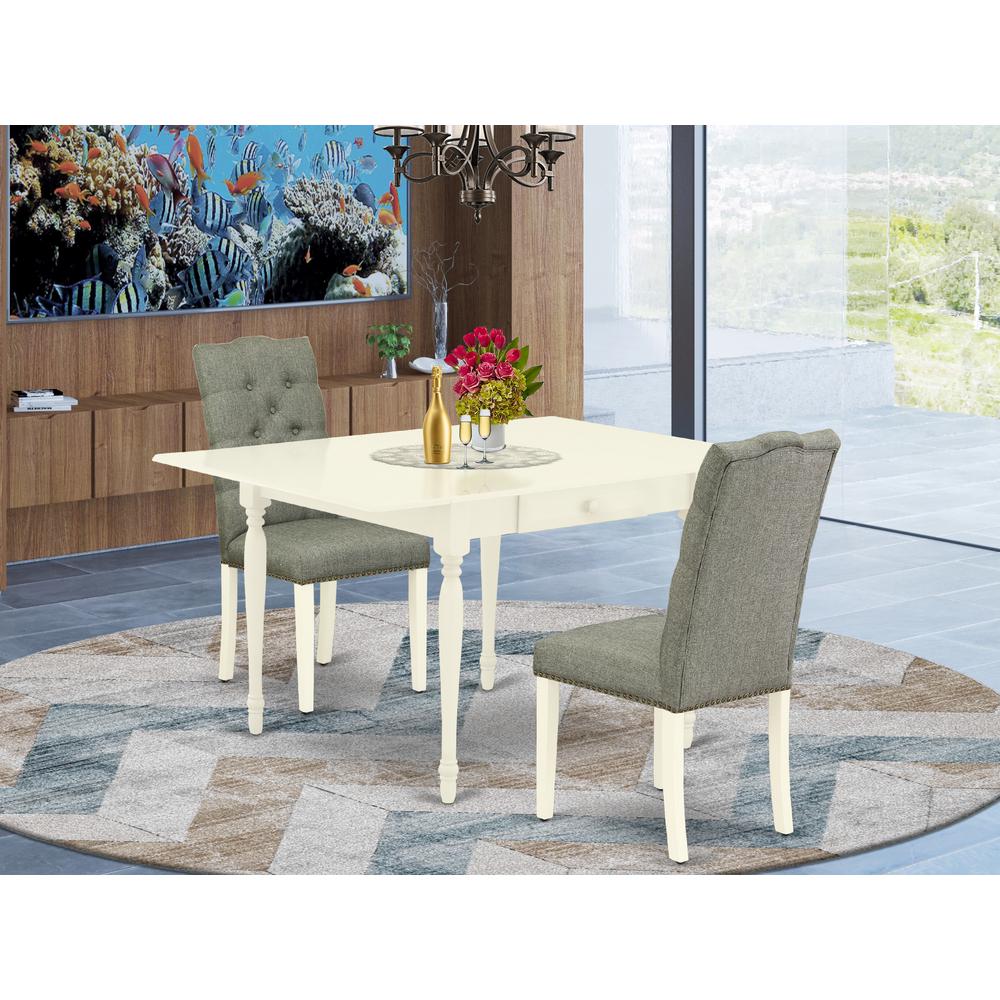 Dining Room Set Linen White, MZEL3-LWH-07. Picture 2