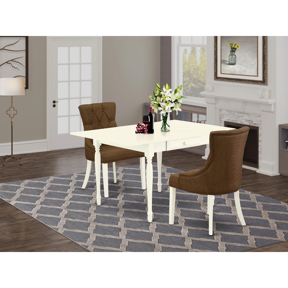 Dining Room Set Linen White, MZFR3-LWH-18. Picture 2