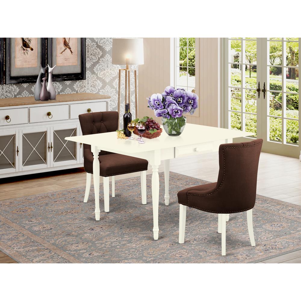 Dining Room Set Linen White, MZFR3-LWH-19. Picture 2