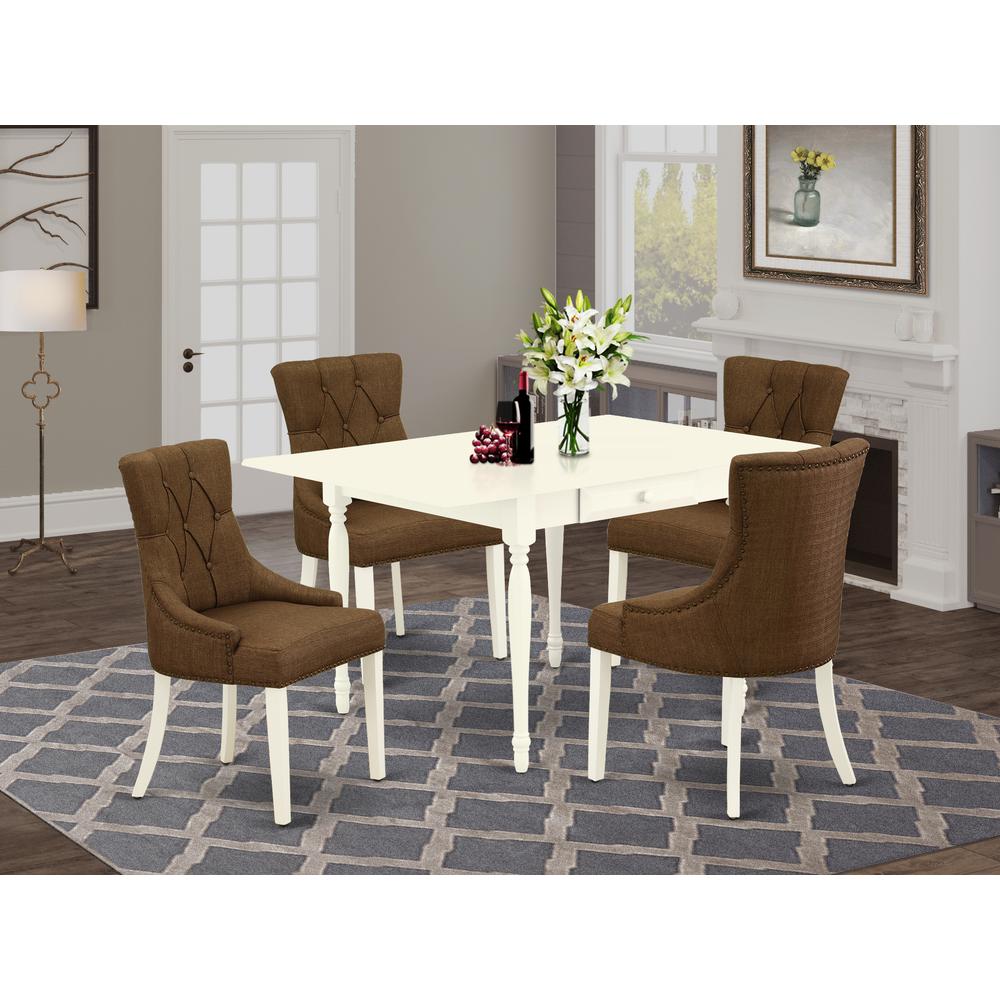 Dining Room Set Linen White, MZFR5-LWH-18. Picture 2