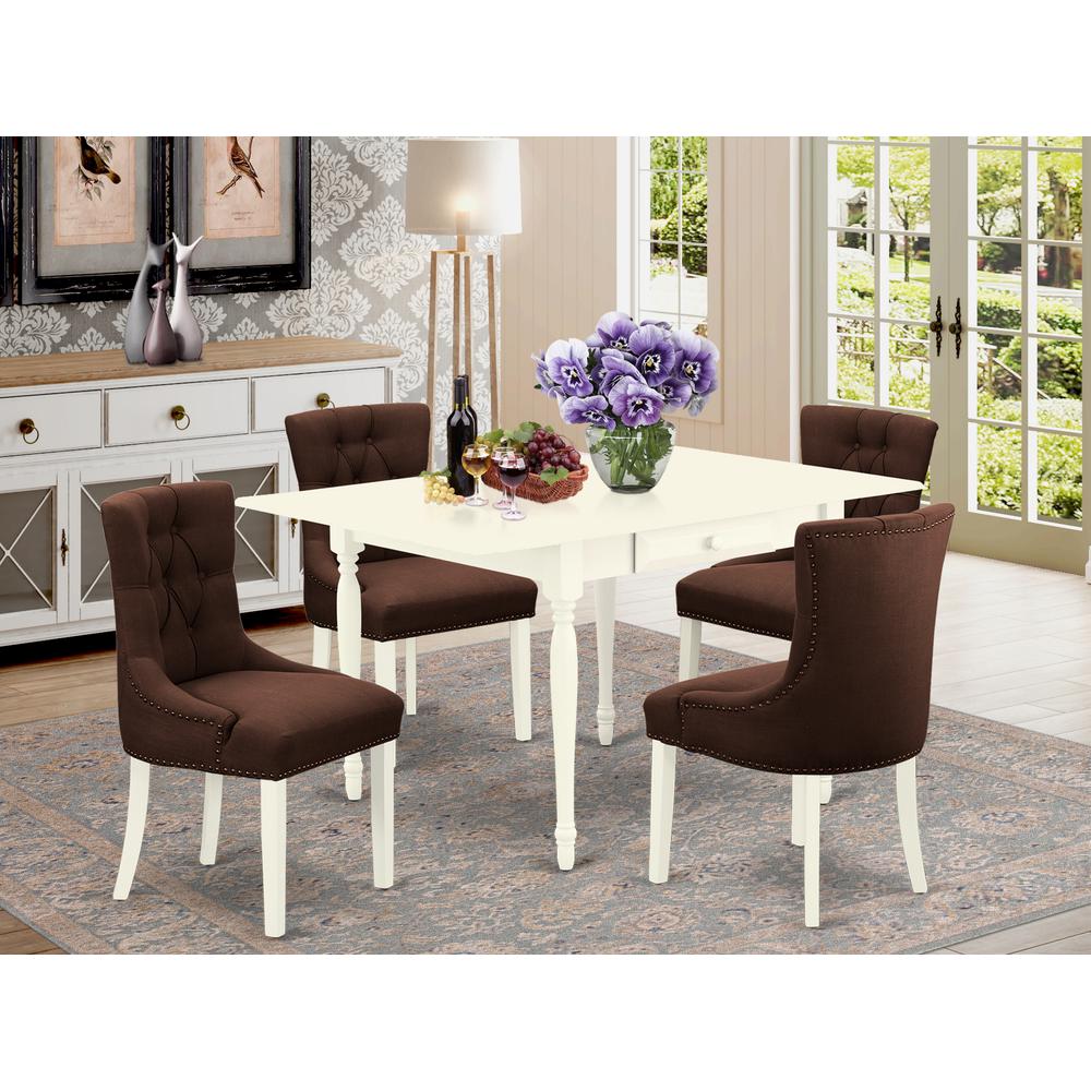 Dining Room Set Linen White, MZFR5-LWH-19. Picture 2