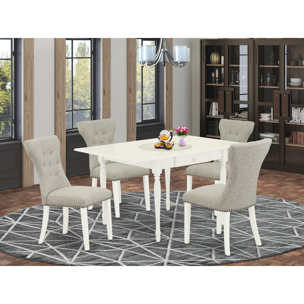 Dining Room Set Linen White, MZGA5-LWH-35. Picture 2