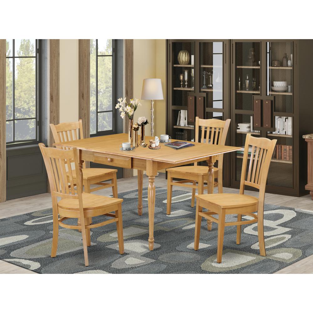 Dining Room Set Oak, MZGR5-OAK-W. Picture 2