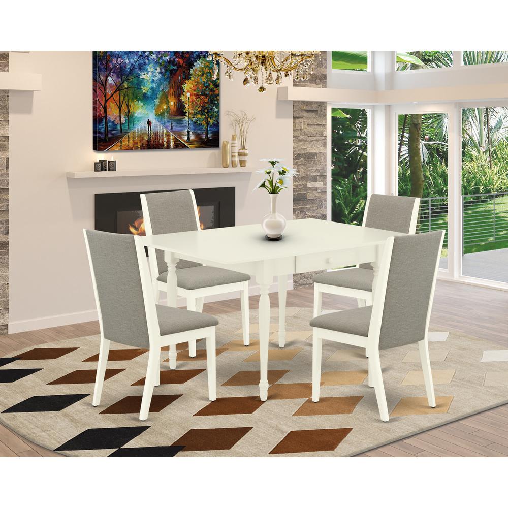 Dining Room Set Linen White, MZLA5-LWH-06. Picture 2
