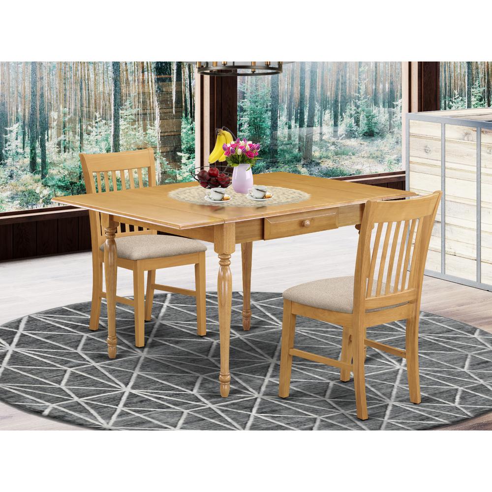 Dining Room Set Oak, MZNO3-OAK-C. Picture 2