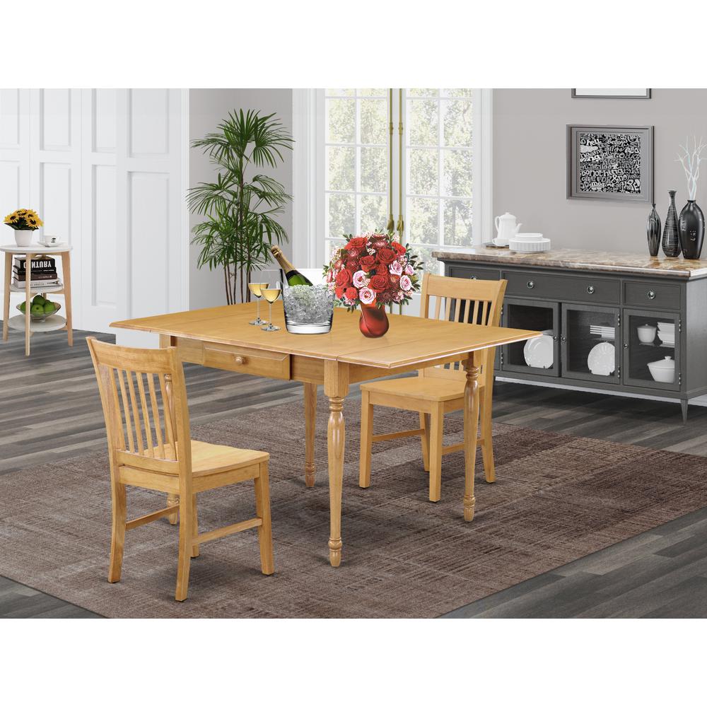 Dining Room Set Oak, MZNO3-OAK-W. Picture 2