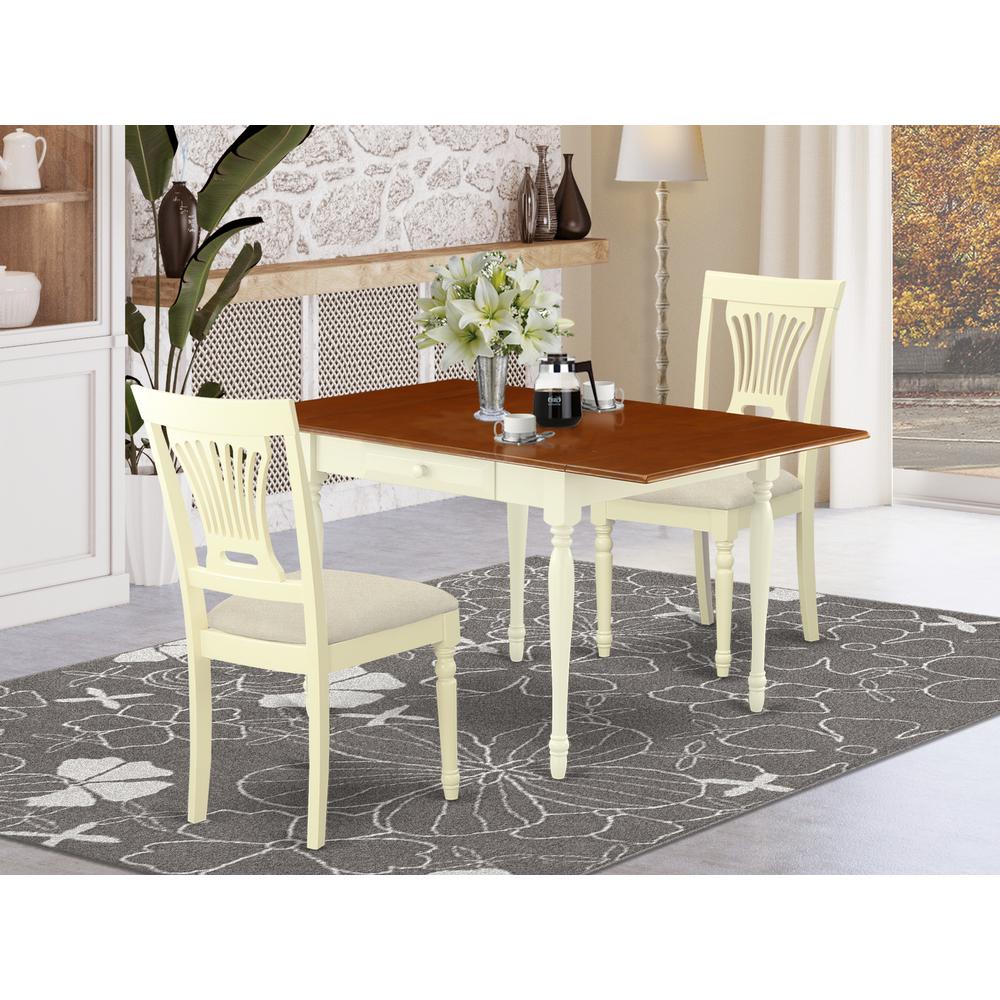 Dining Room Set Buttermilk & Cherry, MZPL3-WHI-C. Picture 2