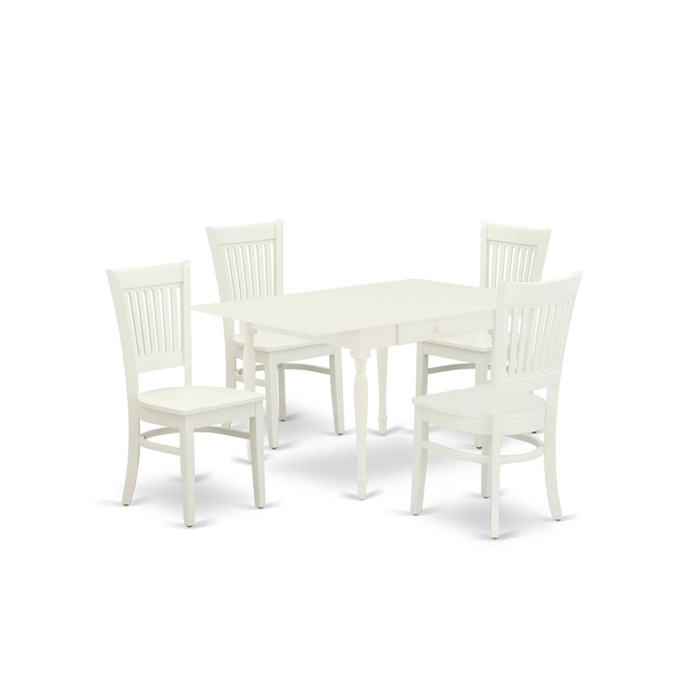 Dining Table- Dining Chairs, MZVA5-LWH-W. Picture 1