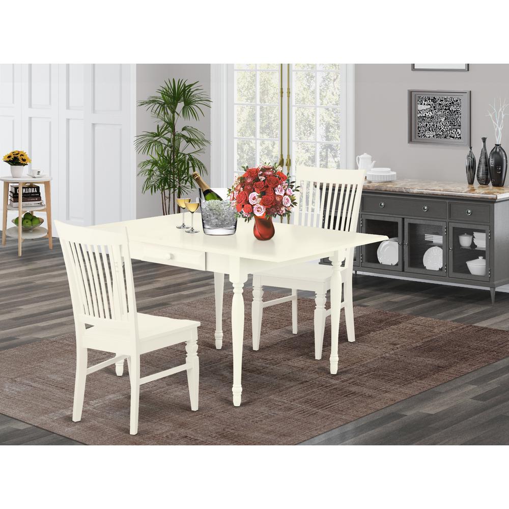 Dining Room Set Linen White, MZWE3-LWH-W. Picture 2