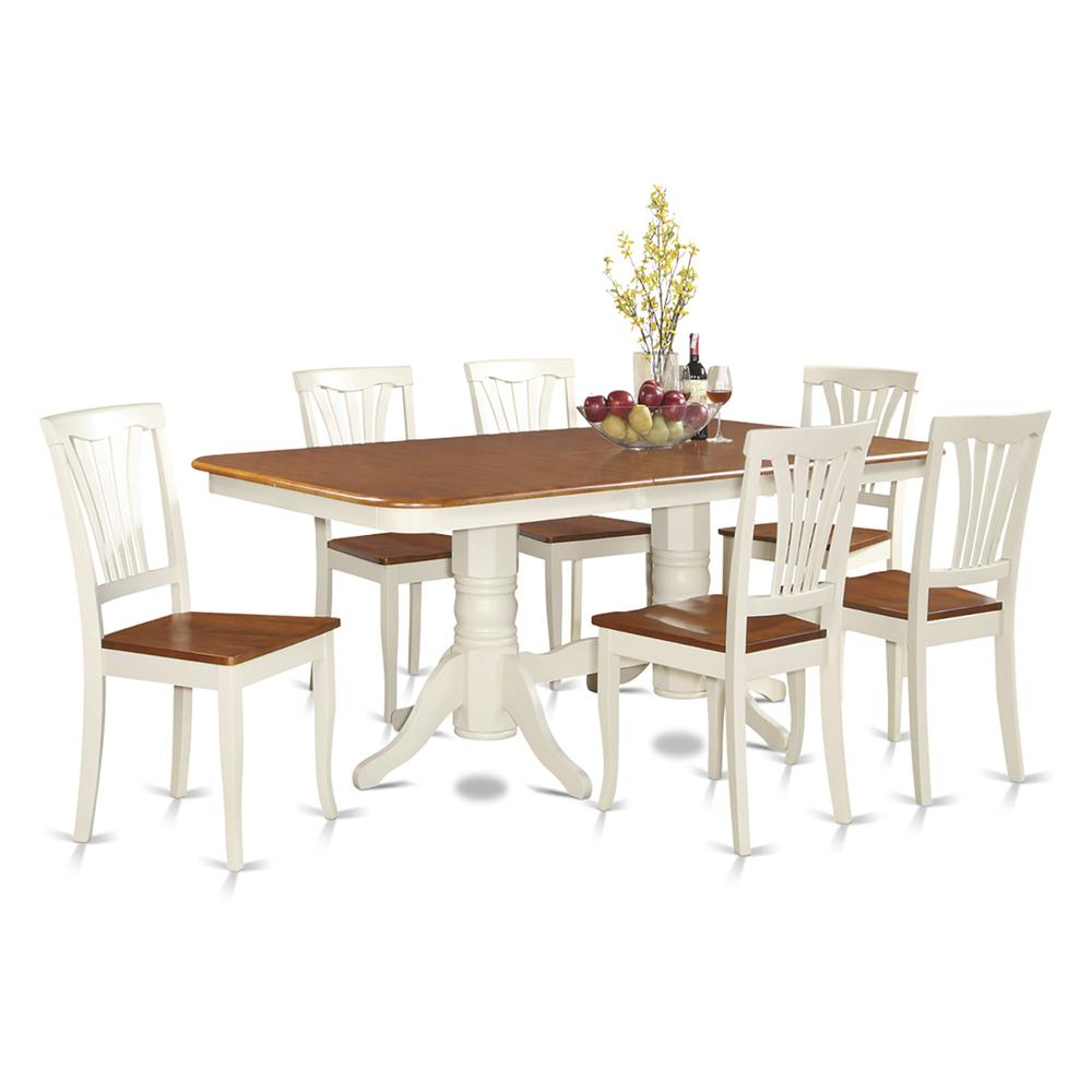 7  PC  Dining  room  set-Dining  Table  with  Leaf  and  6  Dining  Chairs. Picture 1