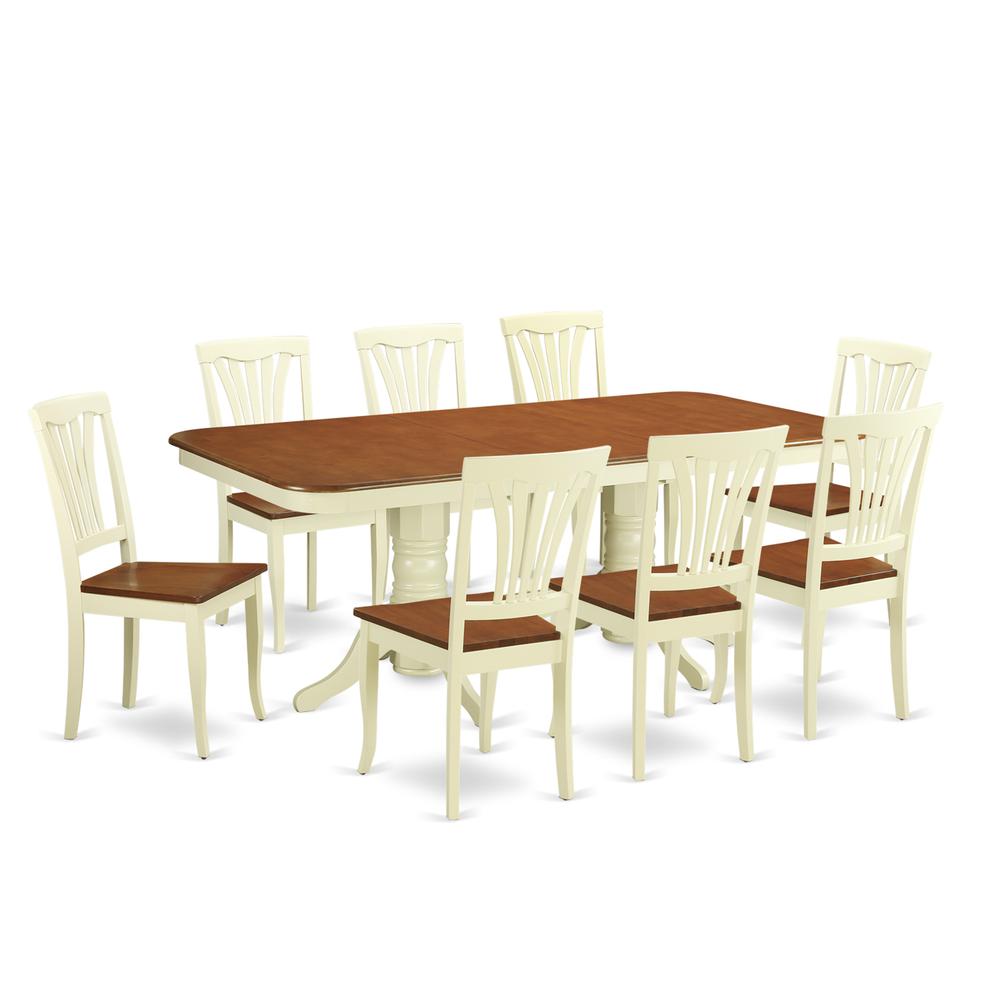 9  Pc  Dining  set-Table  with  Leaf  and  8  Chairs  for  Dining. Picture 1