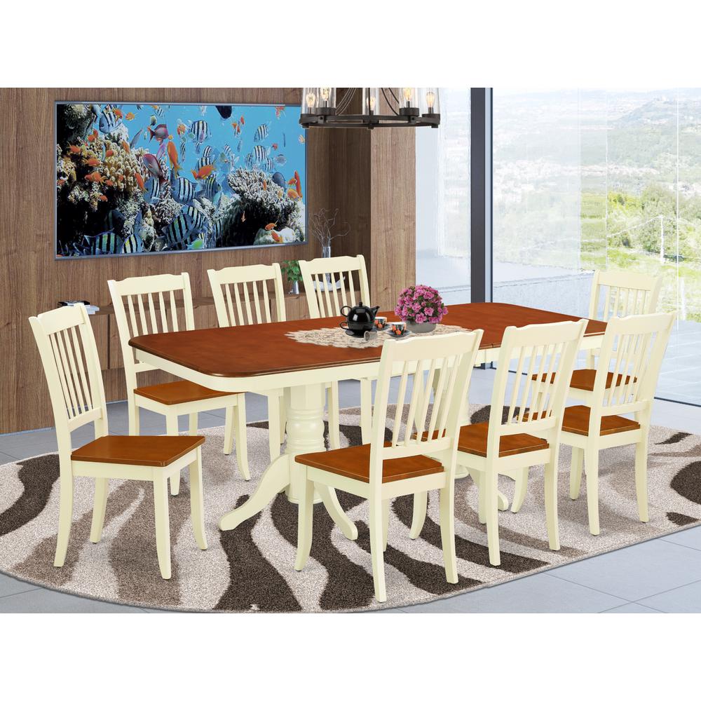 Dining Room Set Buttermilk & Cherry, NADA9-BMK-W. Picture 2