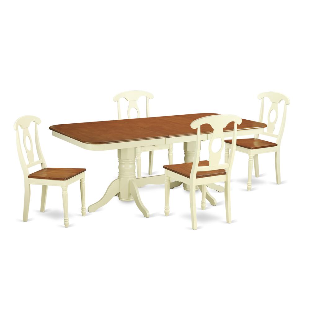 5  Pc  Dining  room  set  for  4-Dining  Table  with  Leaf  and  4  Chairs  for  Dining. Picture 1