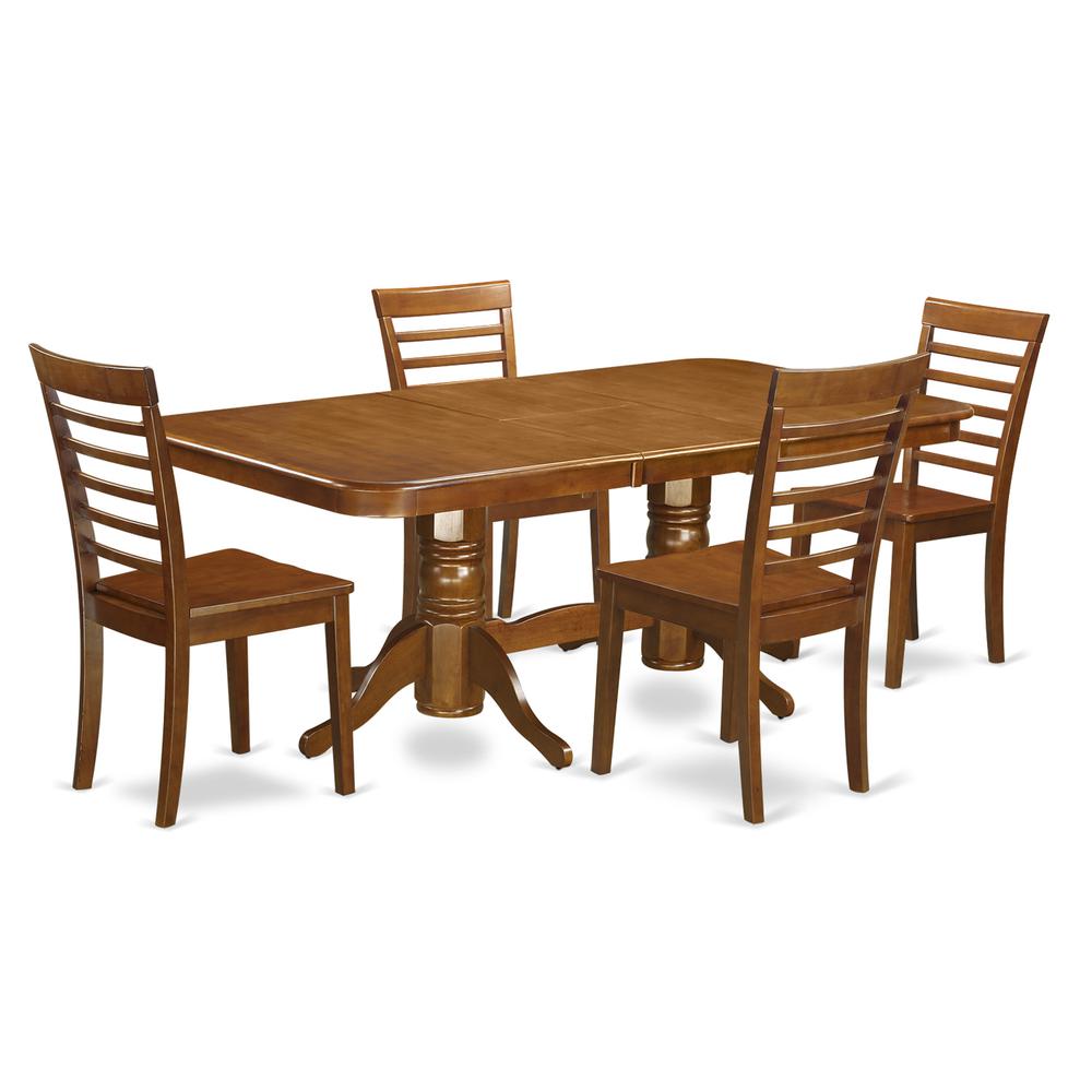 5  Pc  Dining  set  Table  with  Leaf  and  4  Chairs  for  Dining. Picture 1