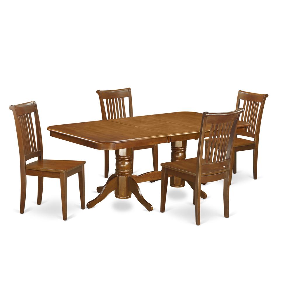 5  Pc  Dining  room  set  for  4  Dining  Table  with  Leaf  and  4  Dining  Chairs. Picture 1