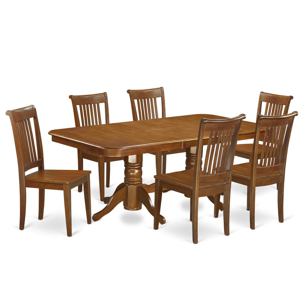 7  Pc  formal  Dining  room  set  Table  with  Leaf  and  6  Dining  Chairs.. Picture 1