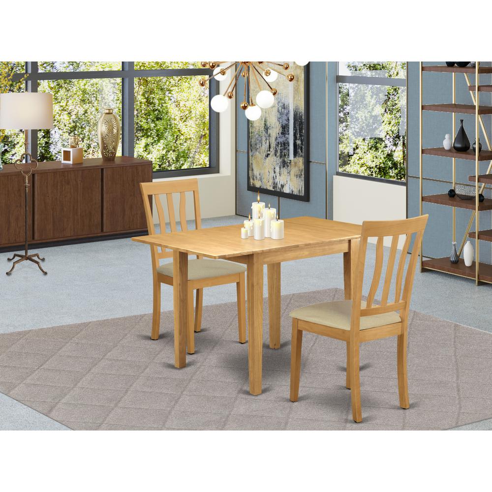 Dining Room Set Oak, NDAN3-OAK-LC. Picture 2