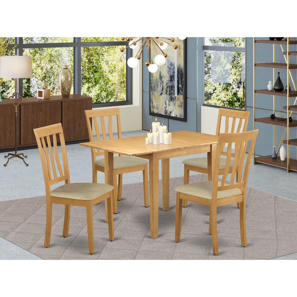 Dining Room Set Oak, NDAN5-OAK-LC. Picture 2