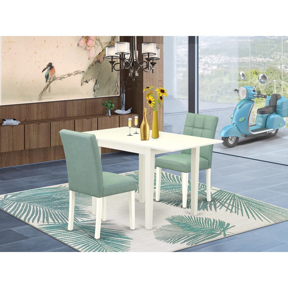3 Piece Modern Dining Set consists A Kitchen Table. Picture 2