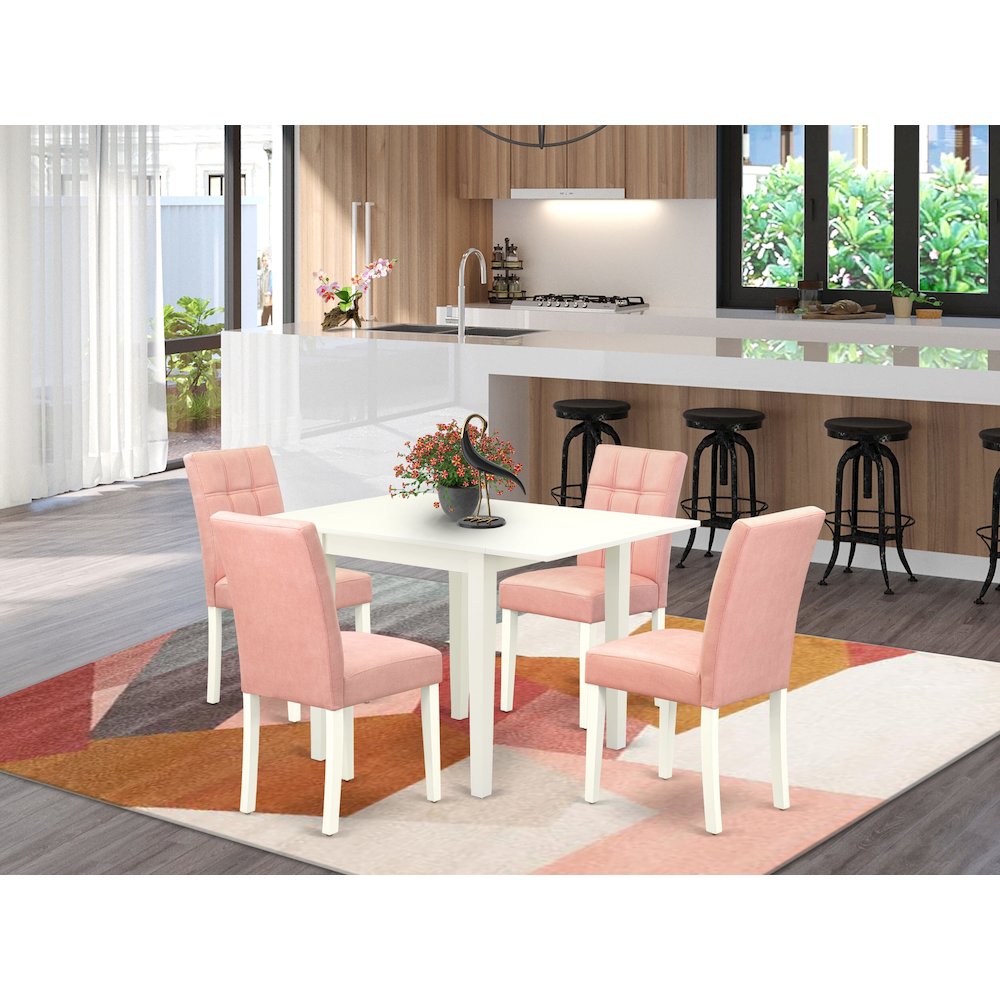 5 Piece Kitchen Table Set contain A Wood Table. Picture 2
