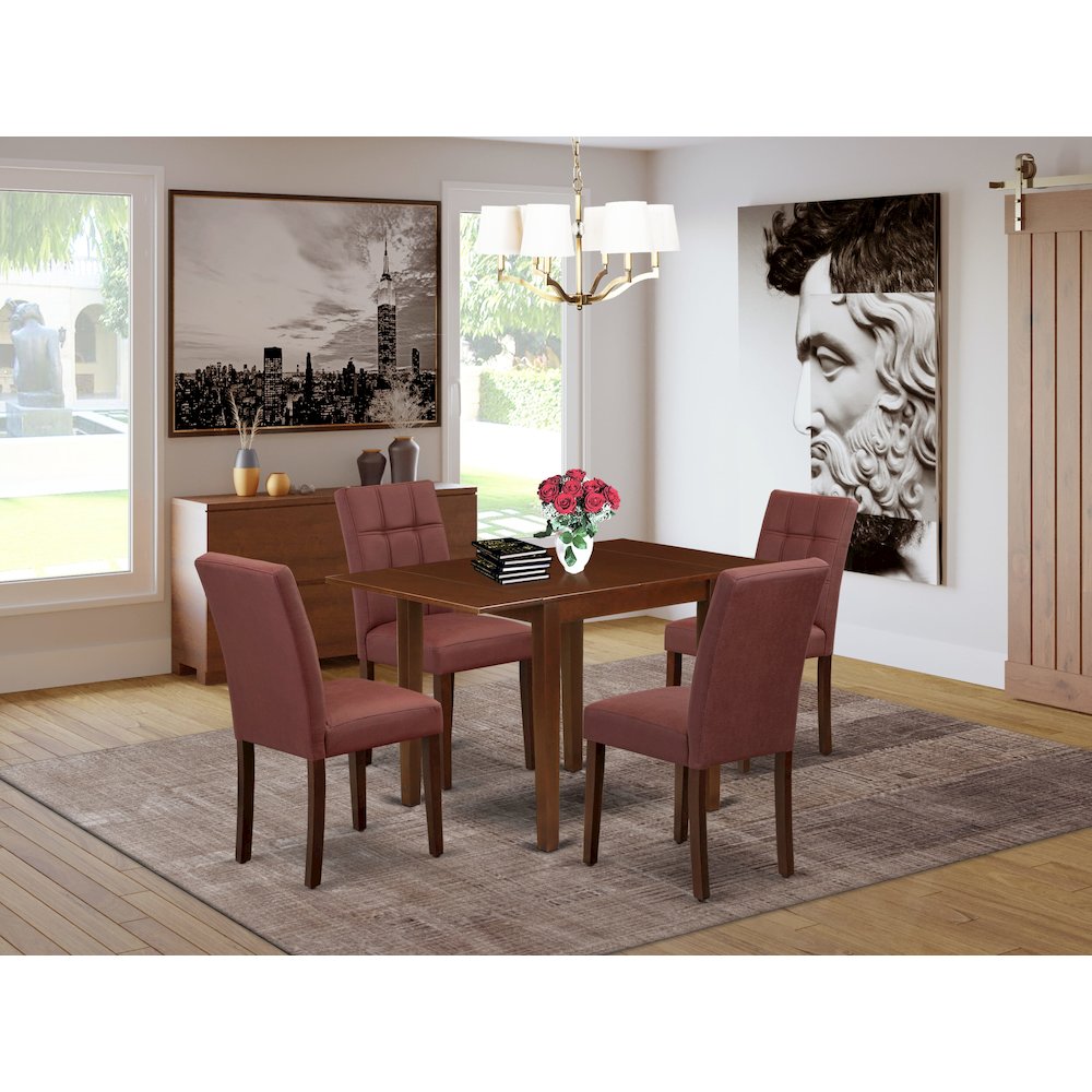 5 Piece Dining Room Table Set contain A Mid Century Modern Table. Picture 2