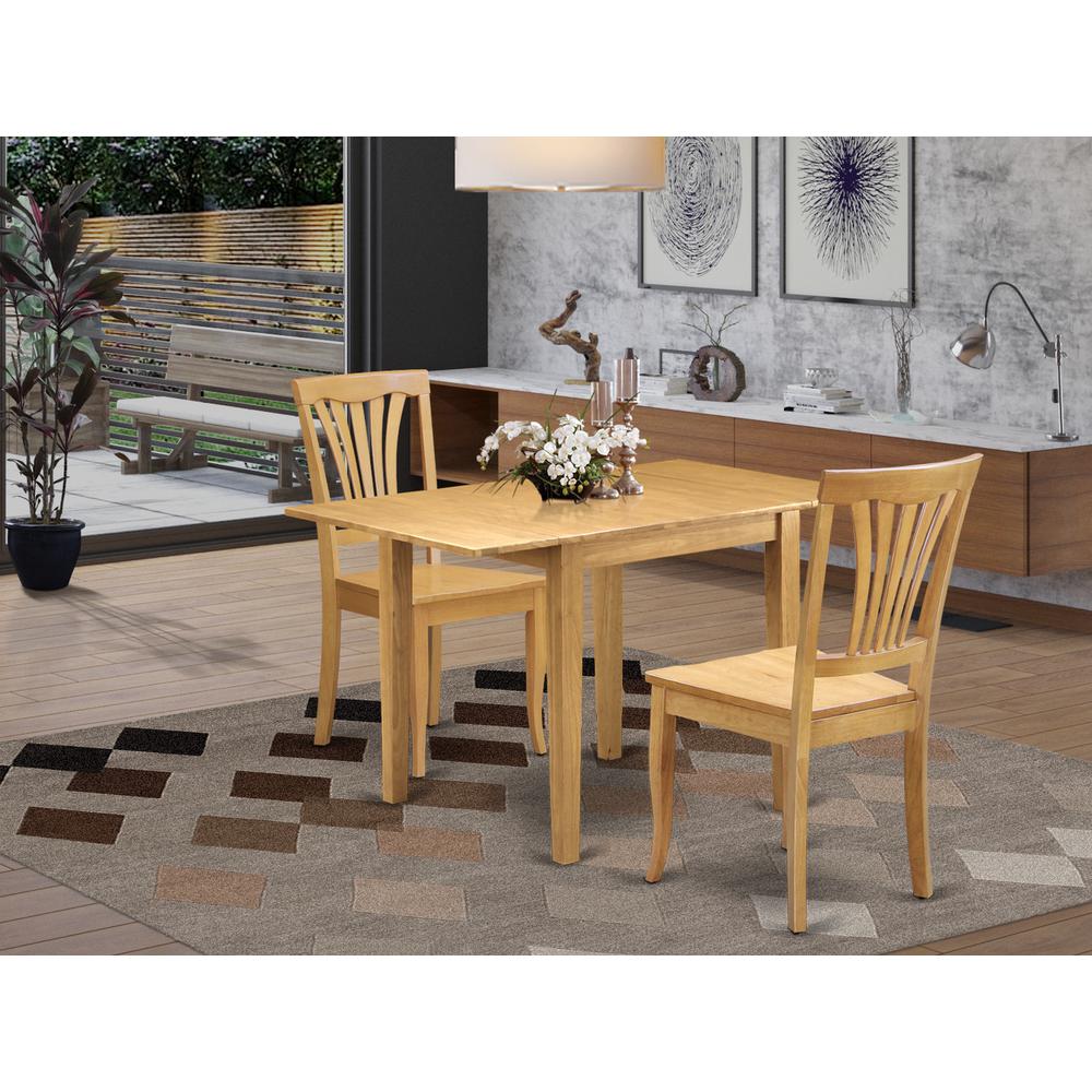 Dining Room Set Oak, NDAV3-OAK-W. Picture 2