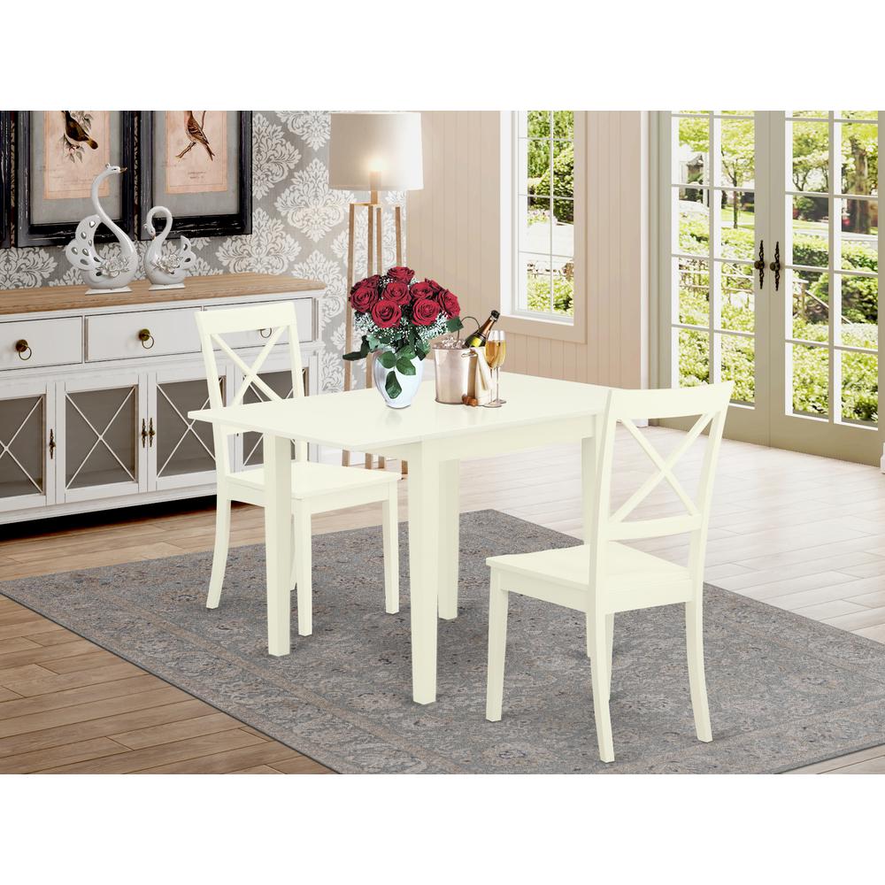 Dining Room Set Linen White, NDBO3-LWH-W. Picture 2