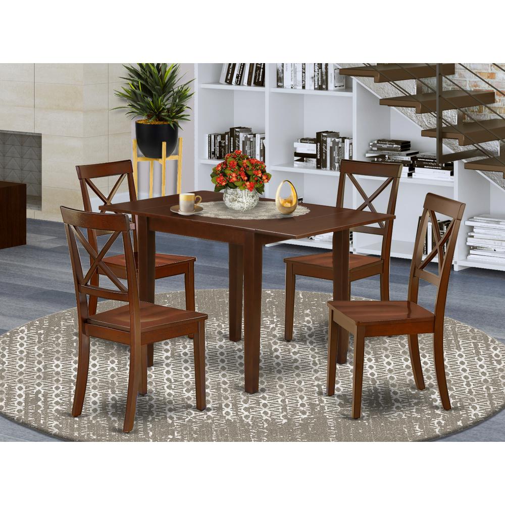 Dining Room Set Mahogany, NDBO5-MAH-W. Picture 2