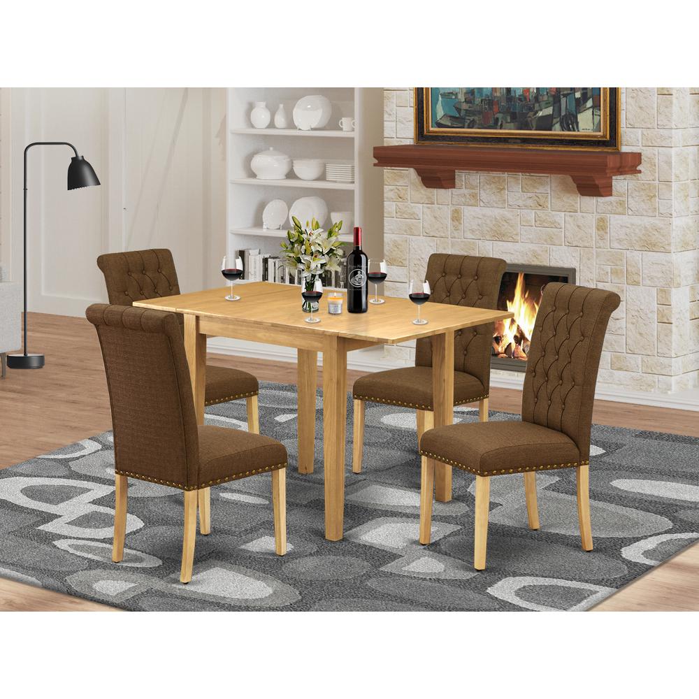 Dining Room Set Oak, NDBR5-OAK-18. Picture 2