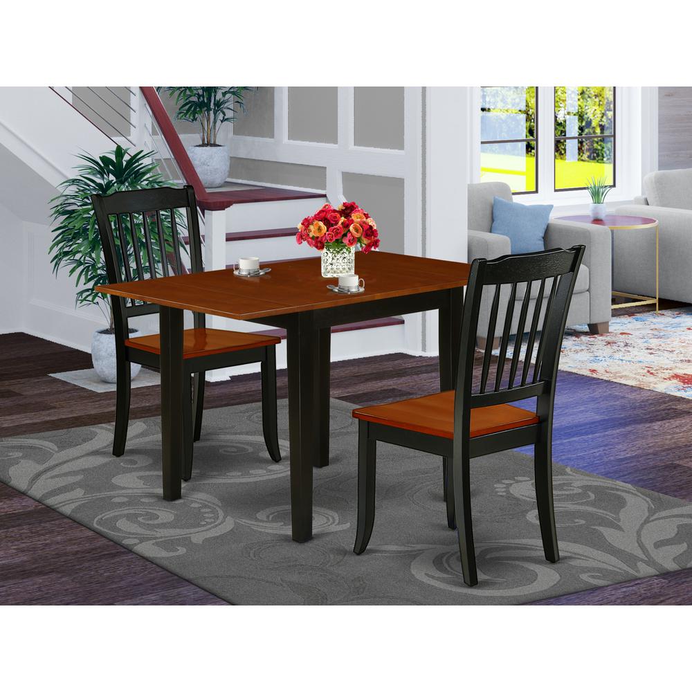 Dining Room Set Black & Cherry, NDDA3-BCH-W. Picture 2