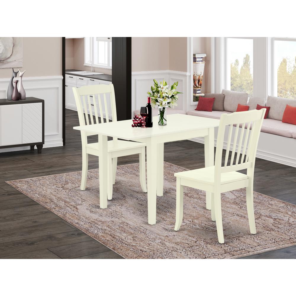 Dining Room Set Linen White, NDDA3-LWH-W. Picture 2