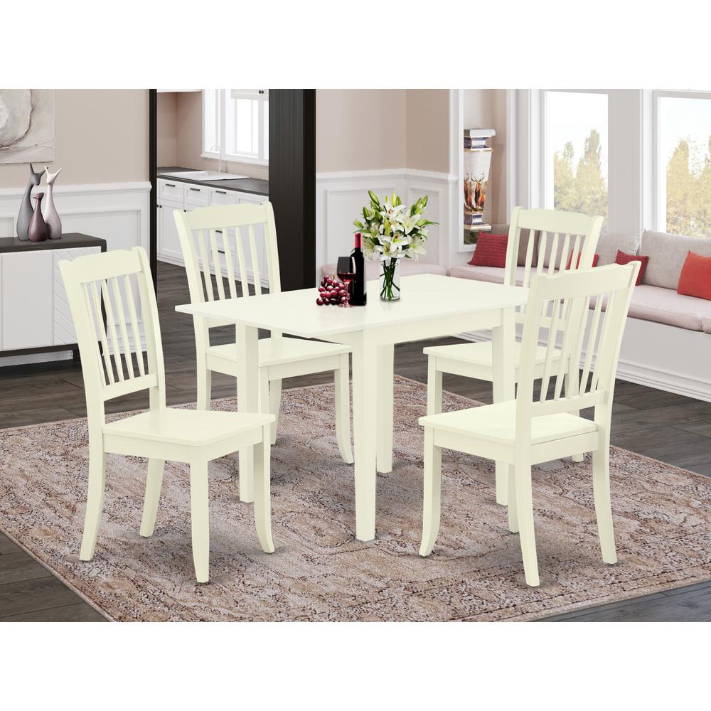 Dining Room Set Linen White, NDDA5-LWH-W. Picture 2