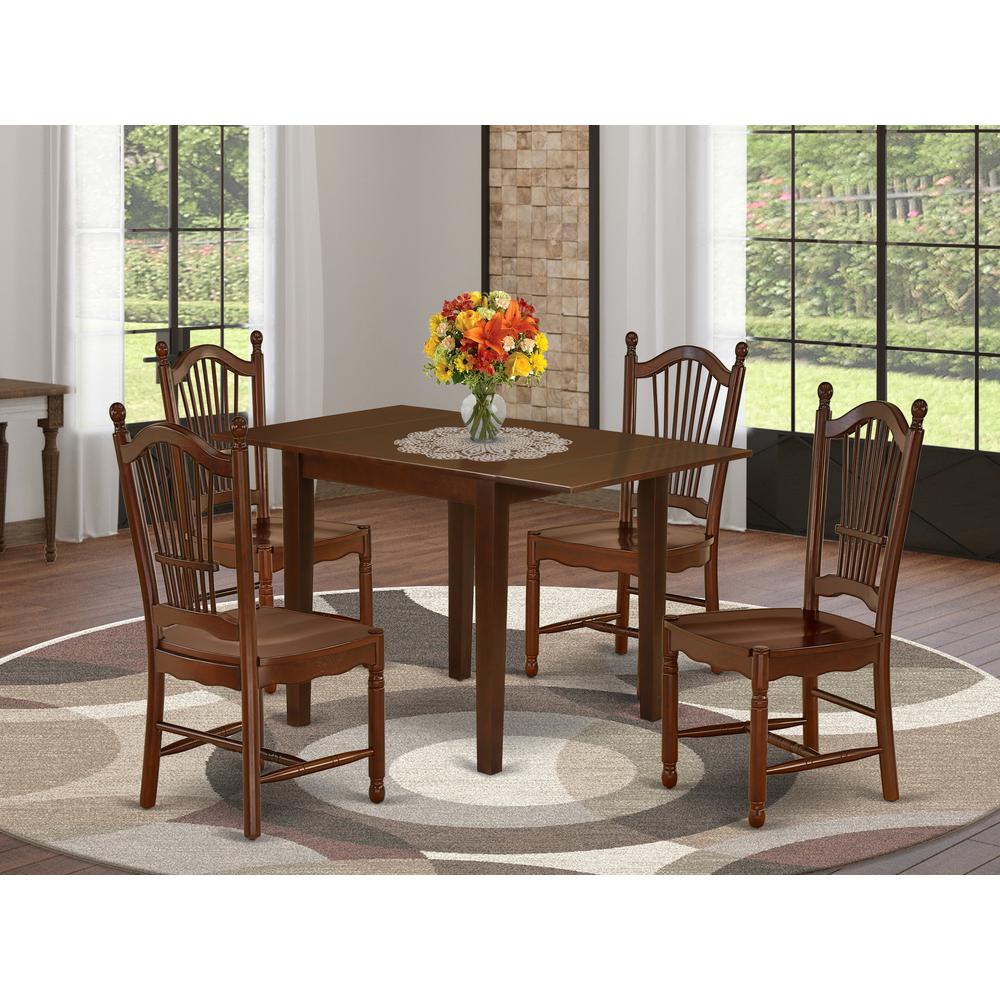 Dining Room Set Mahogany, NDDO5-MAH-W. Picture 2