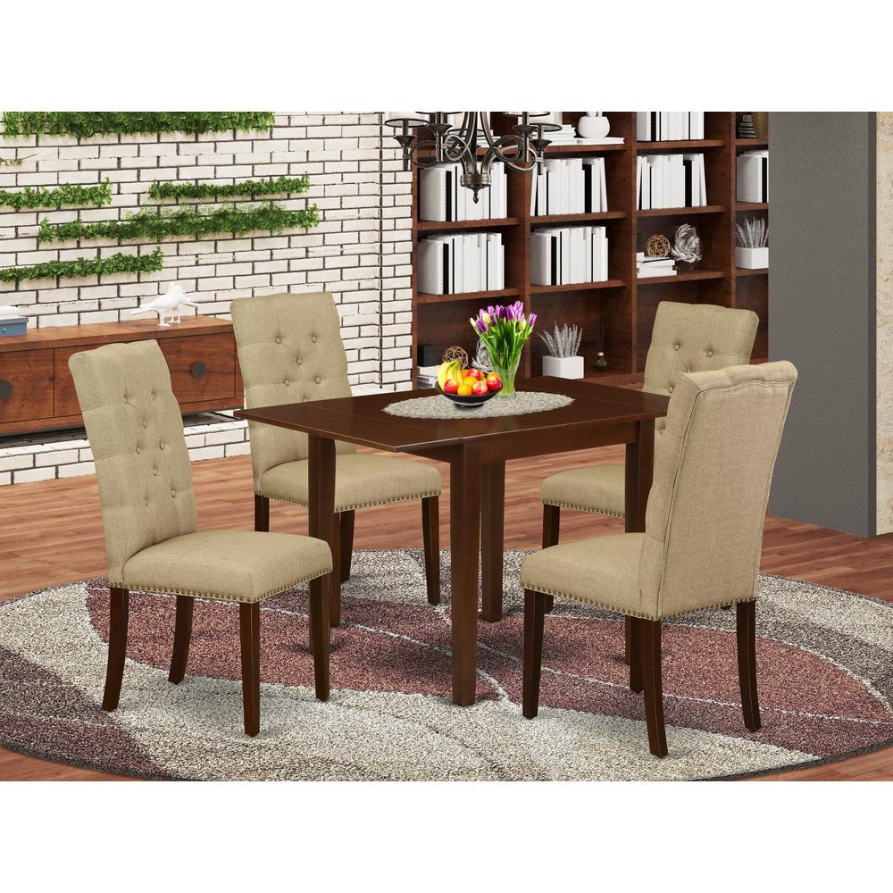 Dining Room Set Mahogany, NDEL5-MAH-16. Picture 2