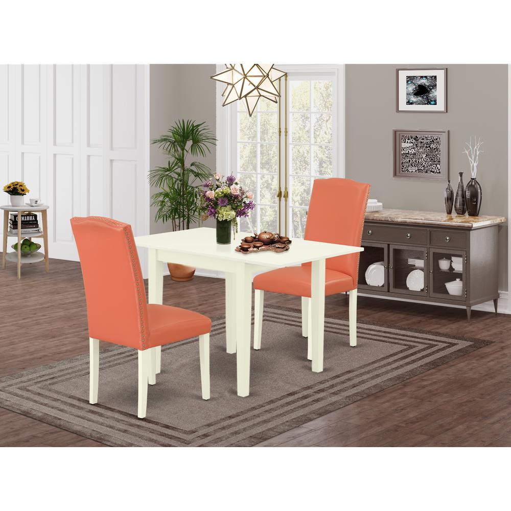 Dining Room Set Linen White, NDEN3-LWH-78. Picture 2
