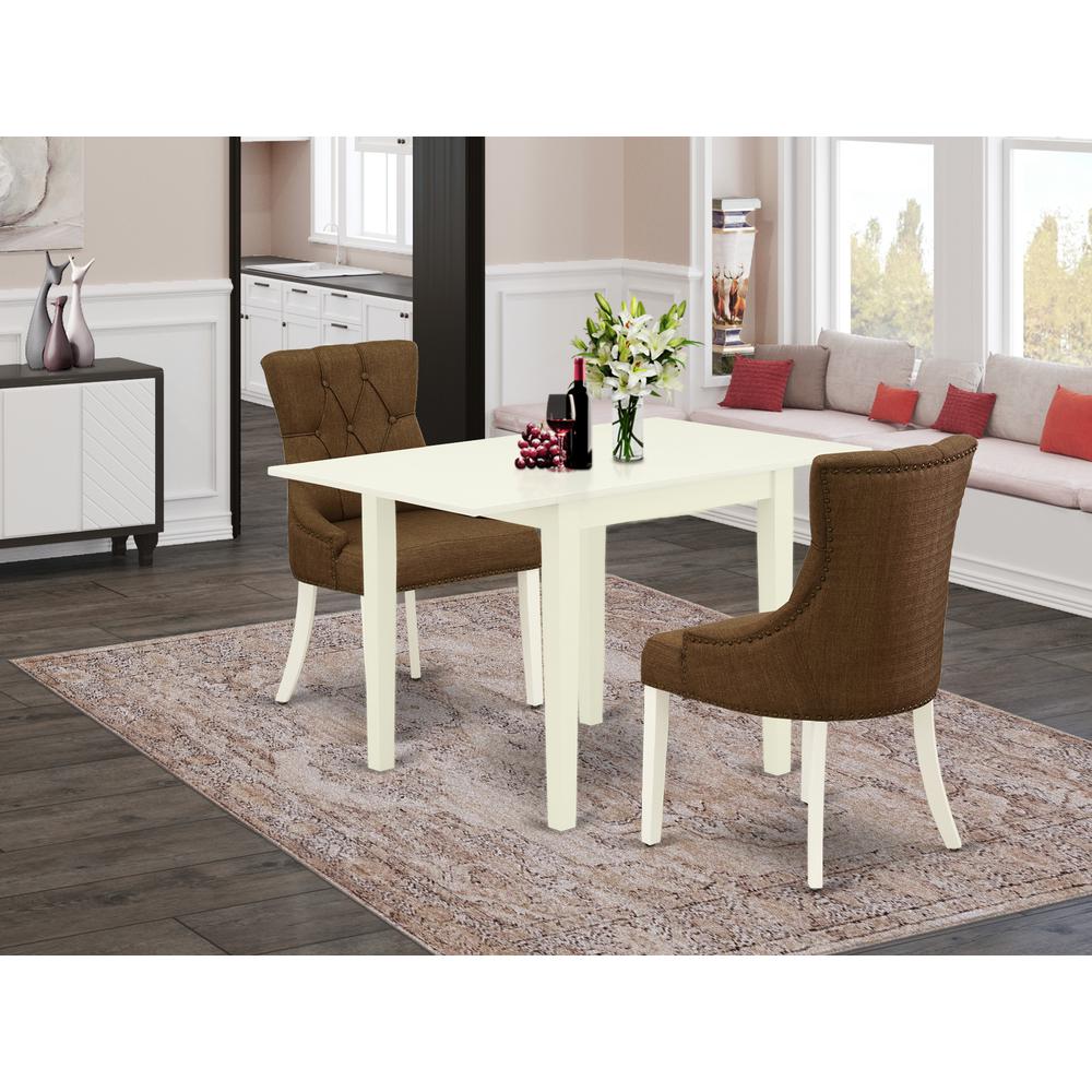 Dining Room Set Linen White, NDFR3-LWH-18. Picture 2