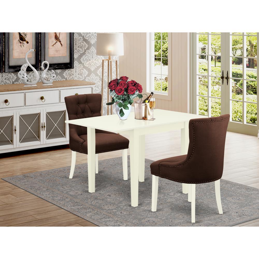 Dining Room Set Linen White, NDFR3-LWH-19. Picture 2