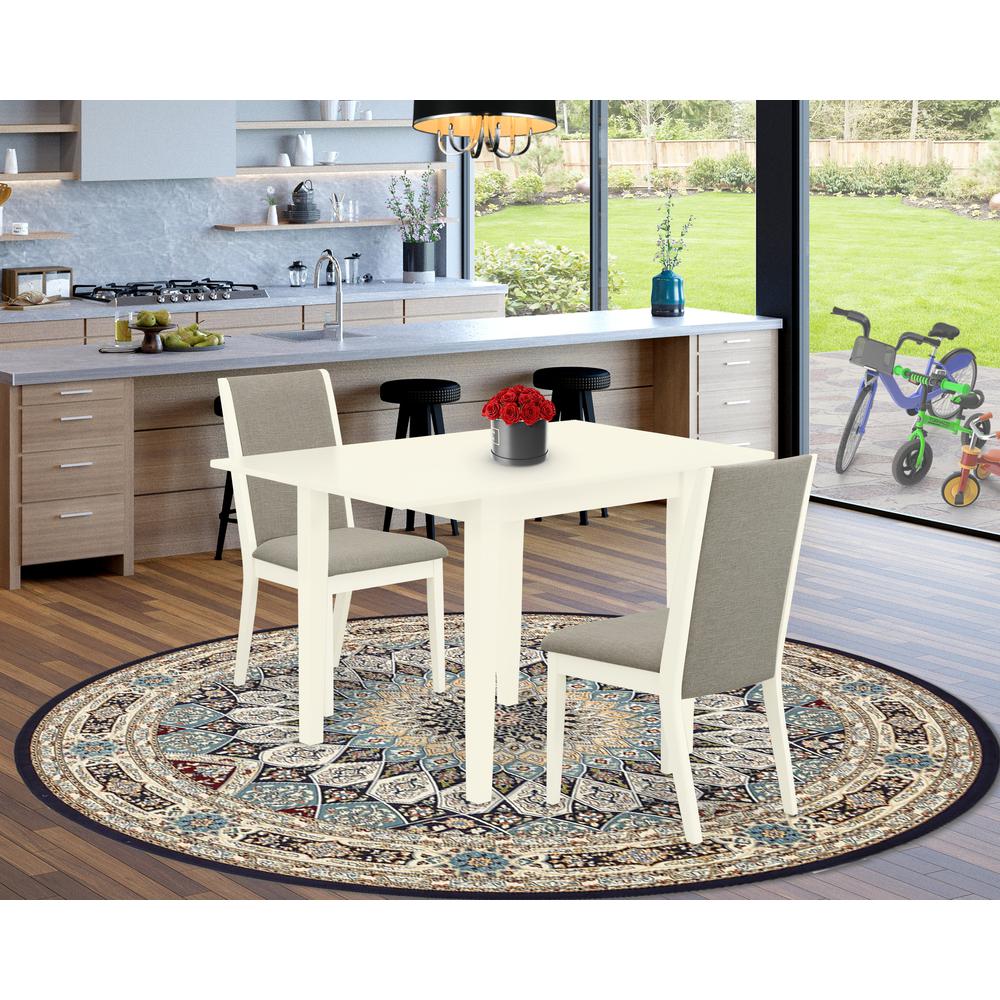 Dining Room Set Linen White, NDLA3-LWH-06. Picture 2