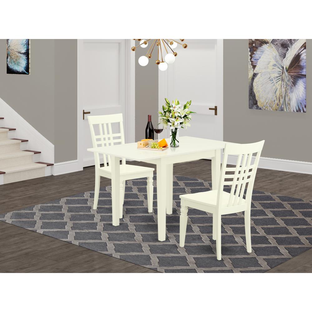 Dining Room Set Linen White, NDLG3-LWH-W. Picture 2