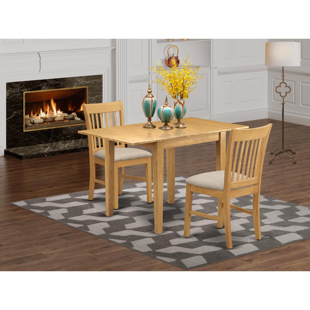 Dining Room Set Oak, NDNO3-OAK-C. Picture 2