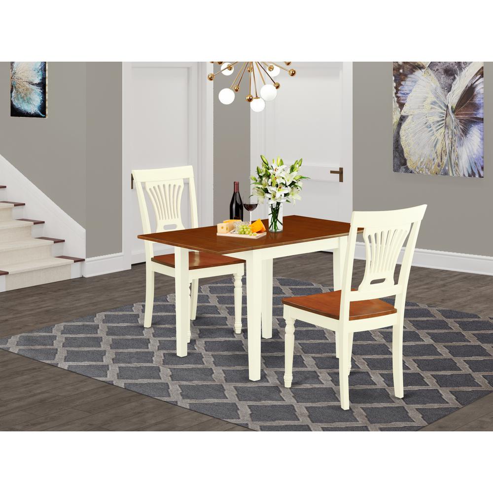 Dining Room Set Buttermilk & Cherry, NDPL3-WHI-W. Picture 2