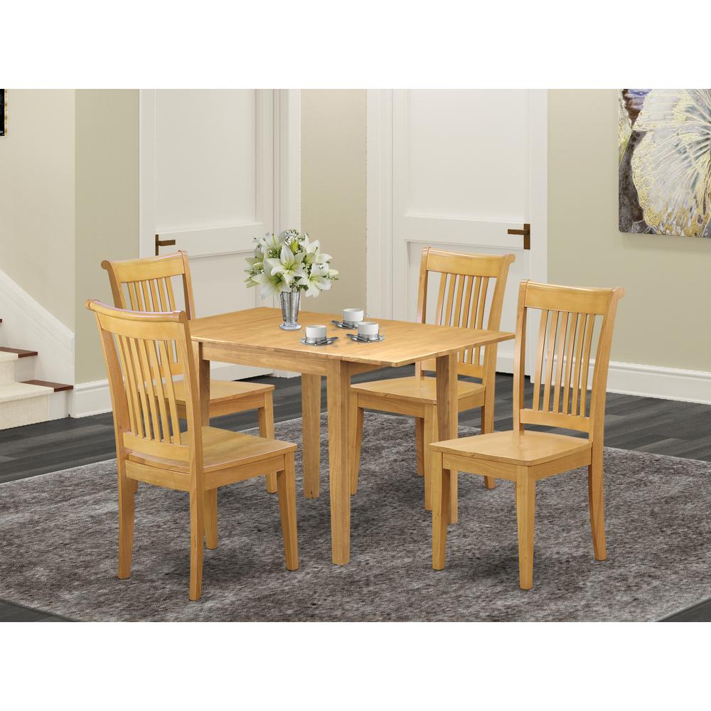 Dining Room Set Oak, NDPO5-OAK-W. Picture 2