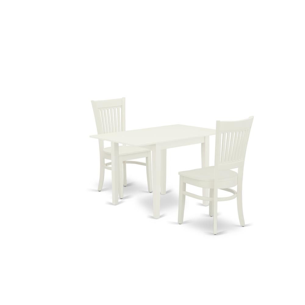 Dining Table- Dining Chairs, NDVA3-LWH-W. Picture 1